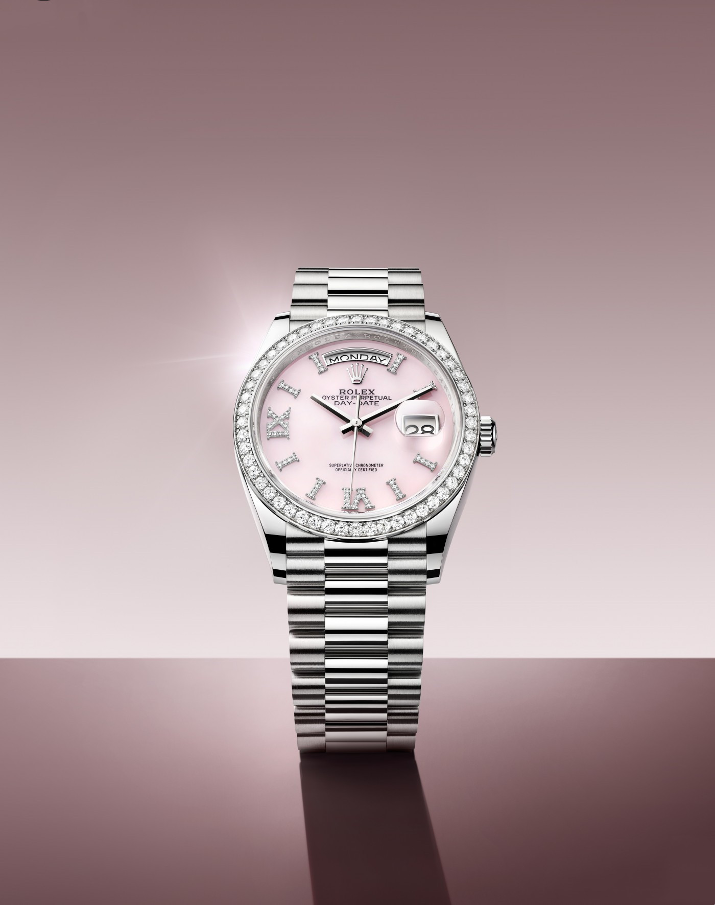 rolex day-date replica watch pink